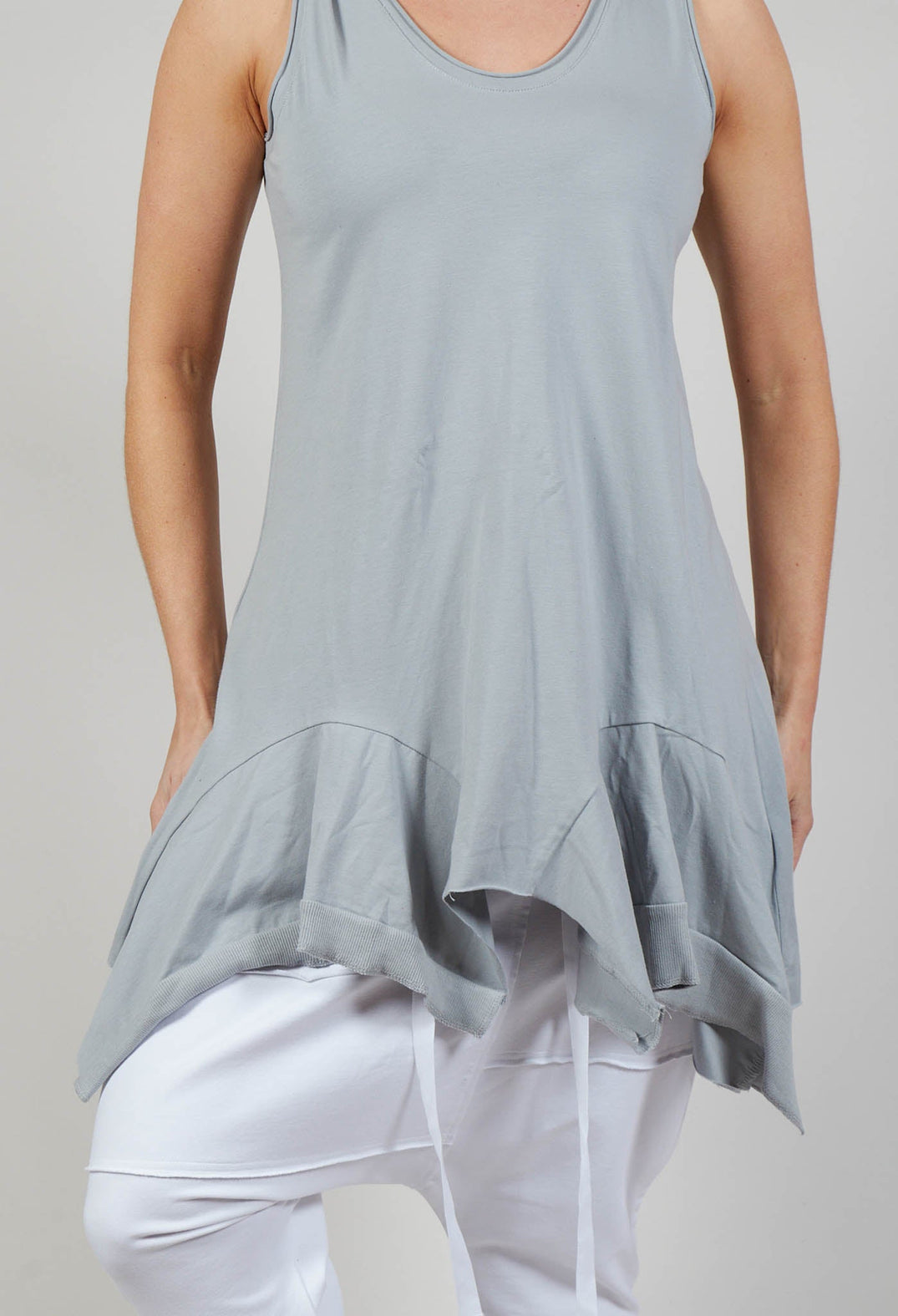 Turn Over Top in Light Grey