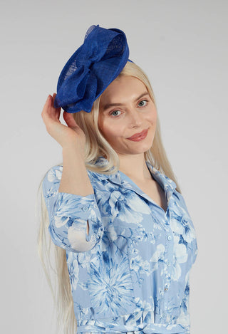Turn Up Disc Fascinator in Colbalt