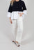 Turn Up Trouser in Off White