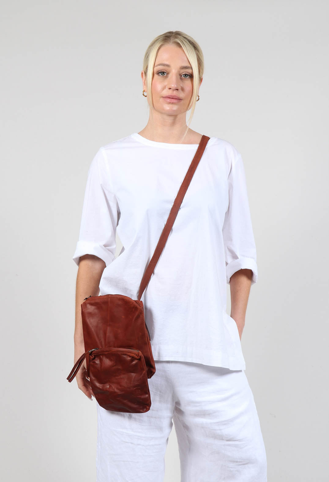 Twin Pocket Bag in Waxy Cinnamon