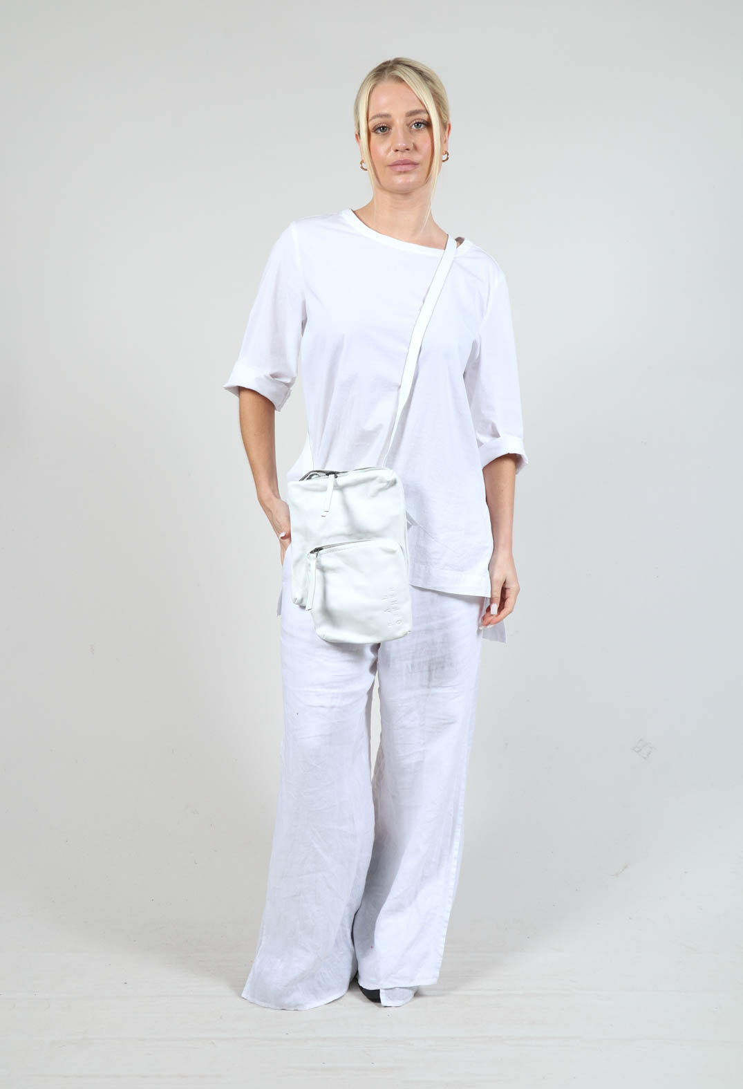 Twin Pocket Bag in White