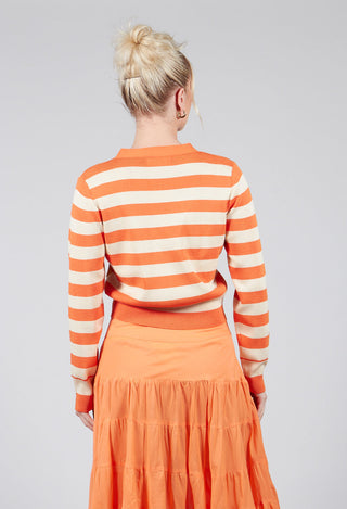Umberta Cardigan in Orange Stripe