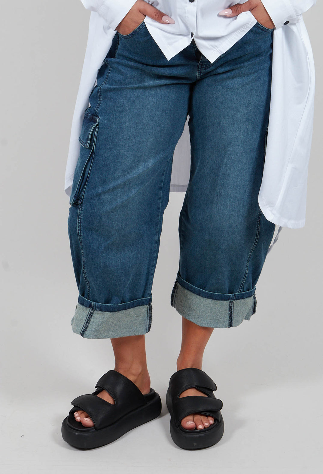 New Curved Jeans in Blue