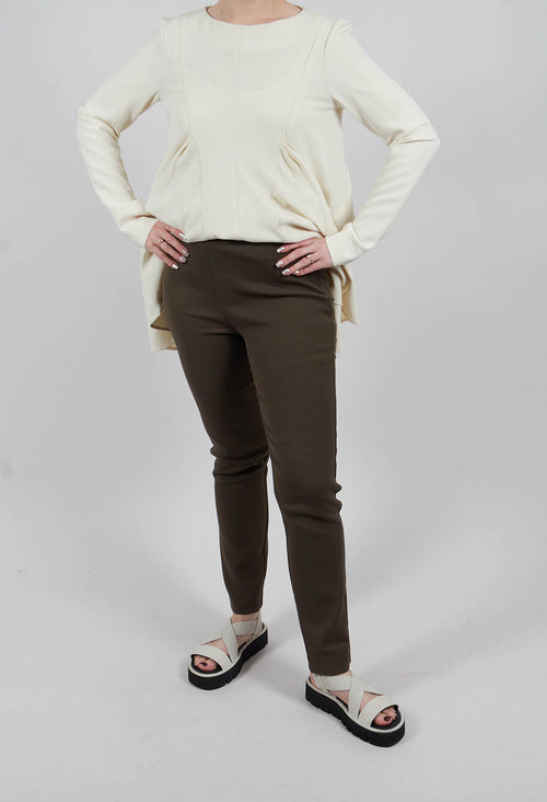 Skinny Leg Trousers in Modica Kaki