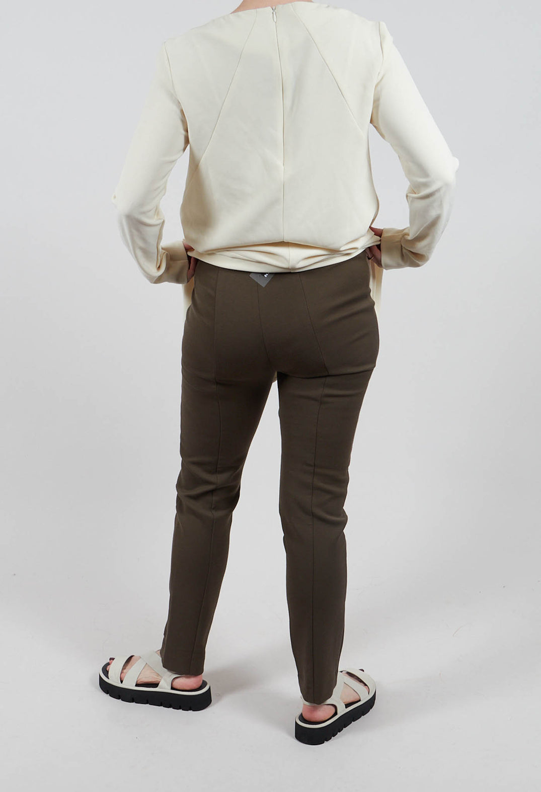 Skinny Leg Trousers in Modica Kaki