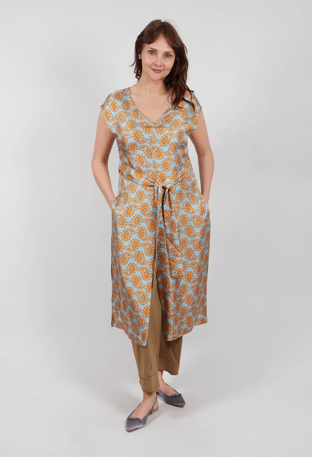 Sleeveless Over Dress in Mustard