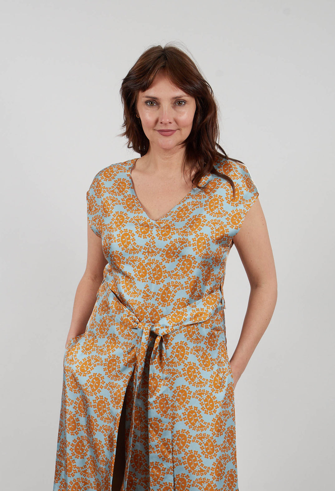 Sleeveless Over Dress in Mustard