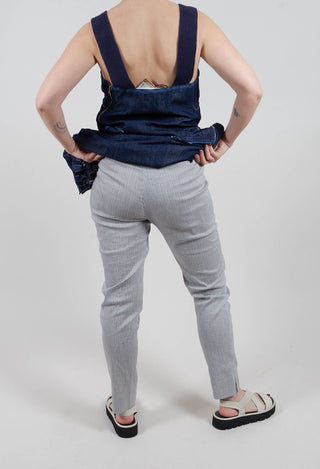 Pinstripe Trousers in Grey