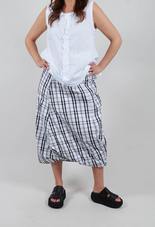 Dublin Tafetta Twisted Trouser/Skirt in Squares