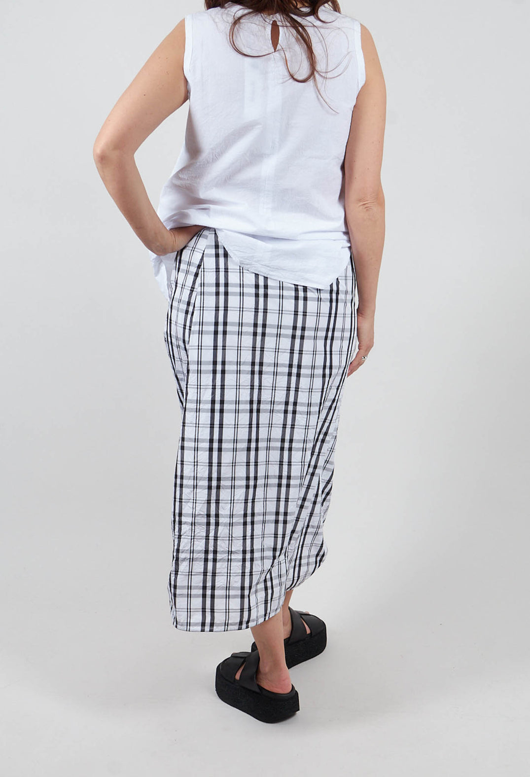 Dublin Tafetta Twisted Trouser/Skirt in Squares