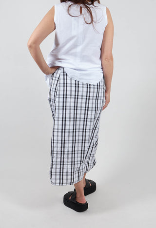 Dublin Tafetta Twisted Trouser/Skirt in Squares