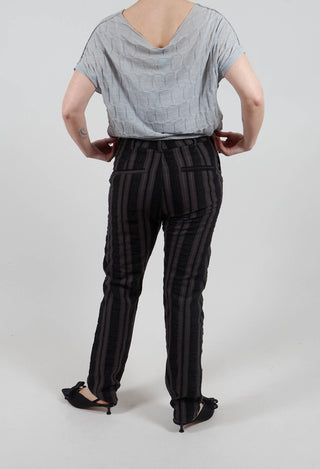 Straight Leg Striped Trousers