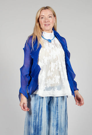 Cropped Jacqui Jacket in Royal