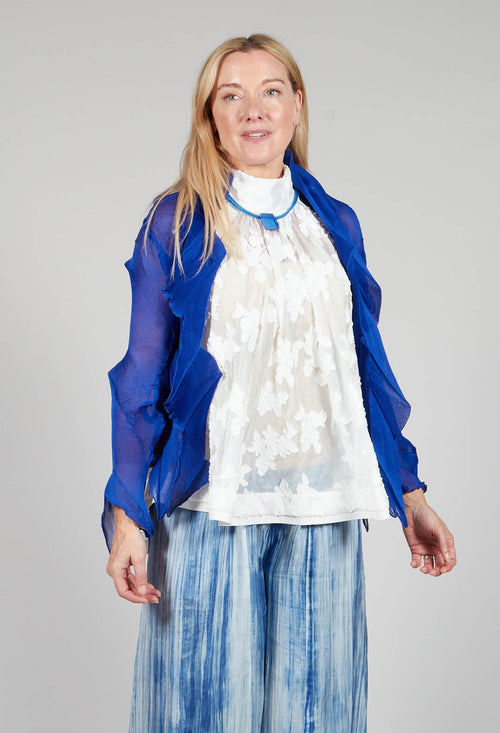 Cropped Jacqui Jacket in Royal