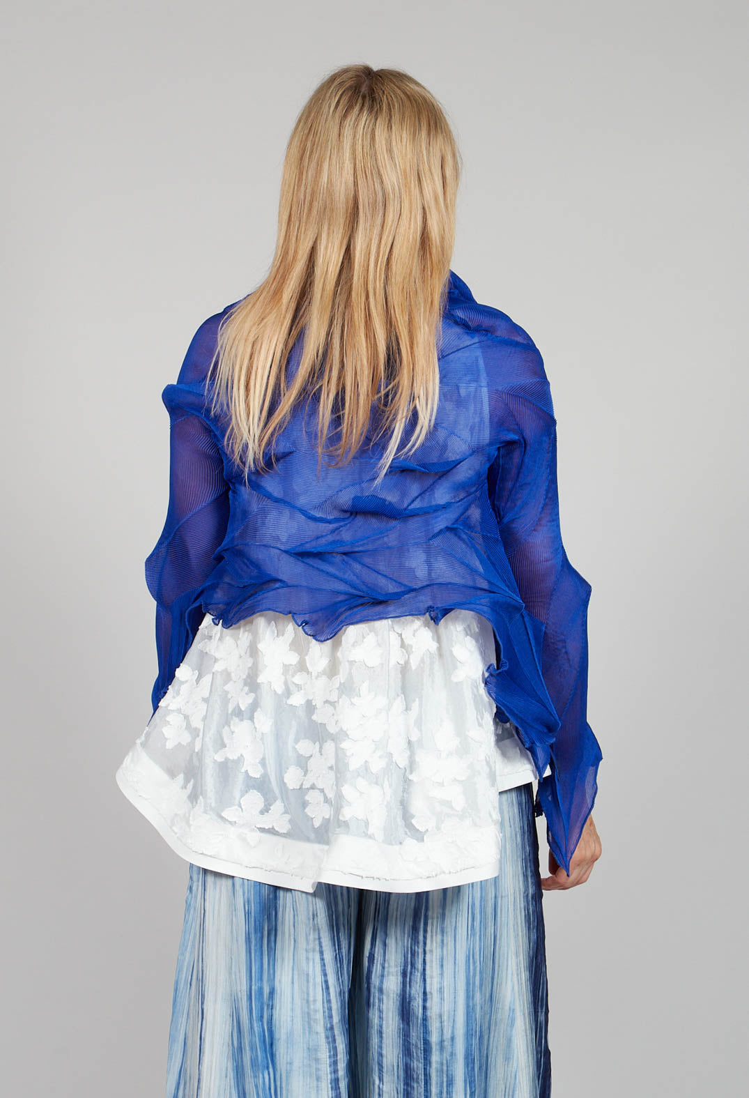 Cropped Jacqui Jacket in Royal
