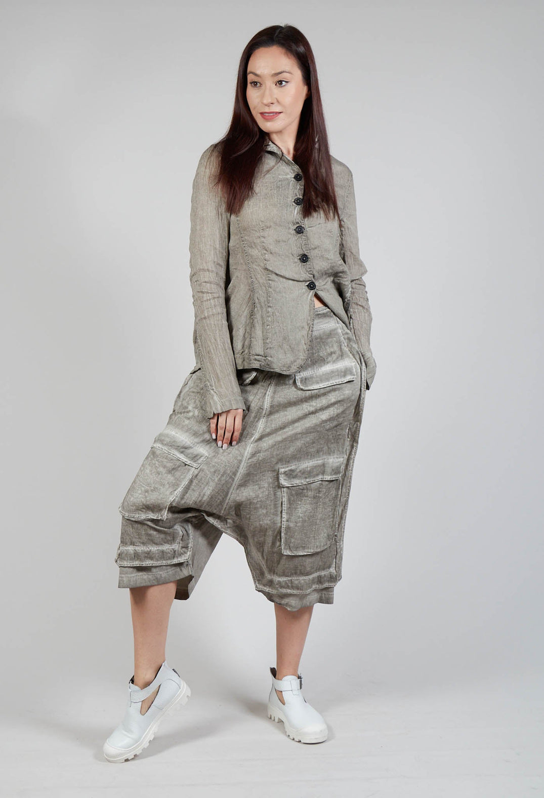 Utility Culottes in Hay Cloud