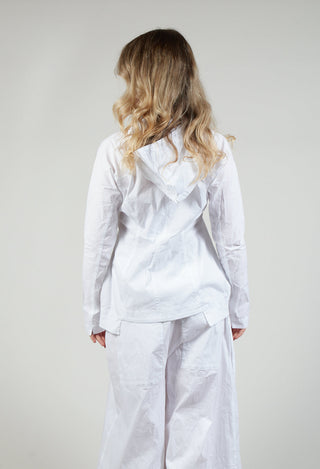 Utility Jacket with Hood in White