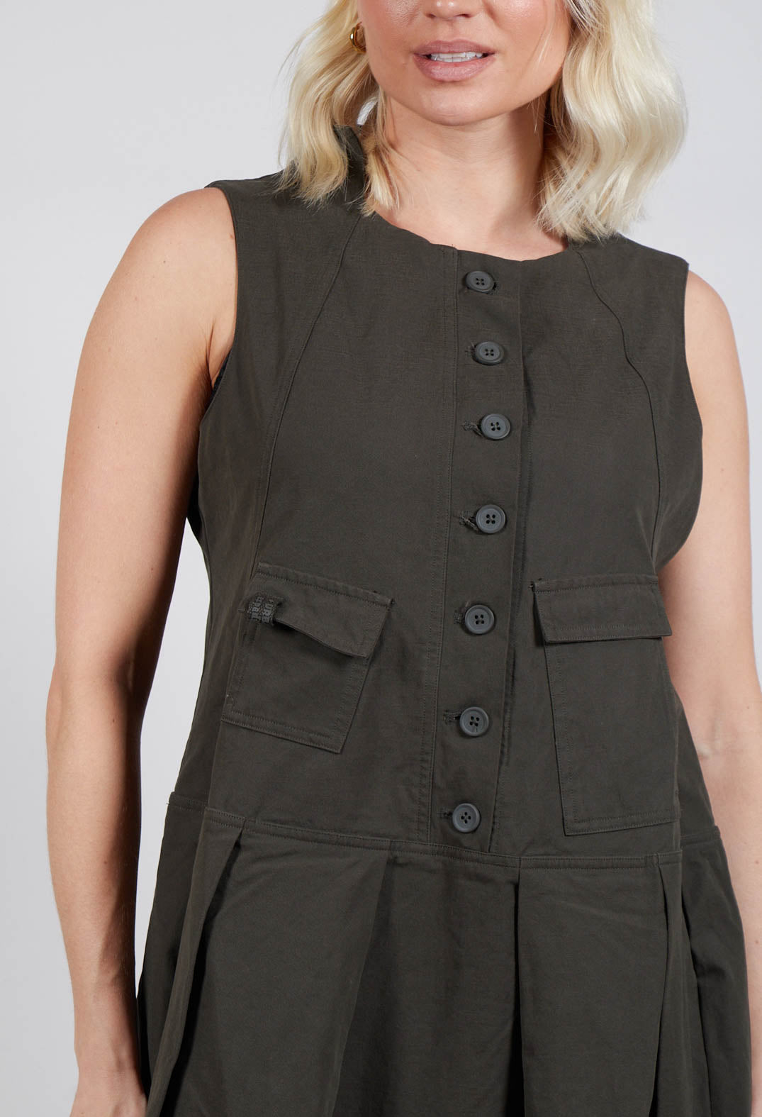 Utility Style Dress in Jungle