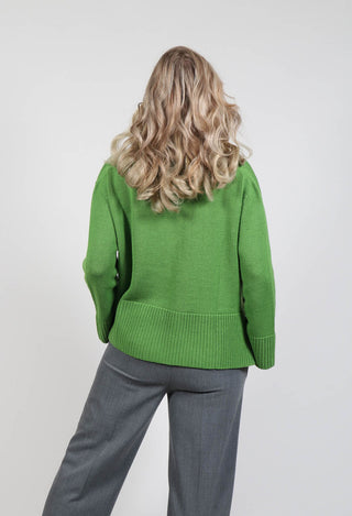 V Neck Jumper in Kiwi