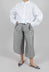 Cropped Wide Leg Trousers in Light Grey