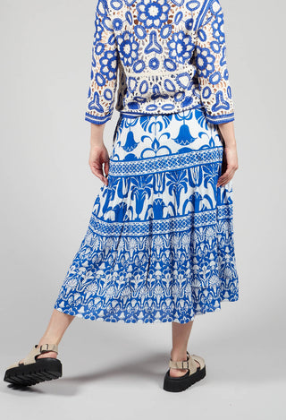 Valencia Skirt in Blue Print