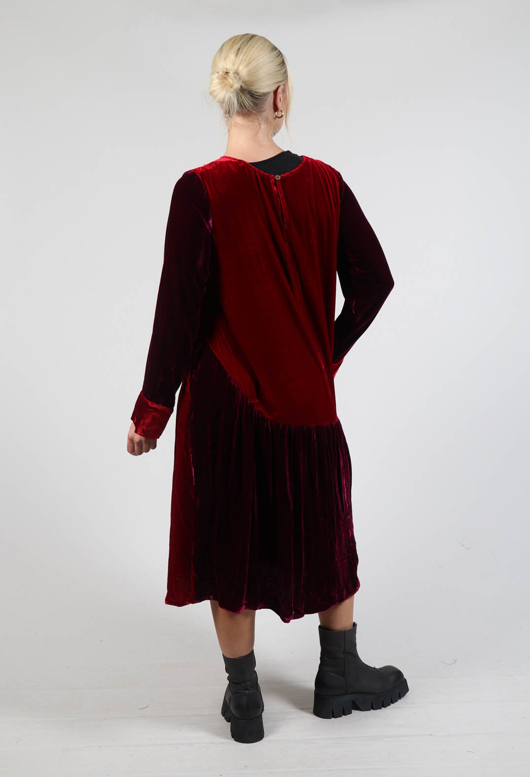 Valentina Trio Dress in Bordeaux