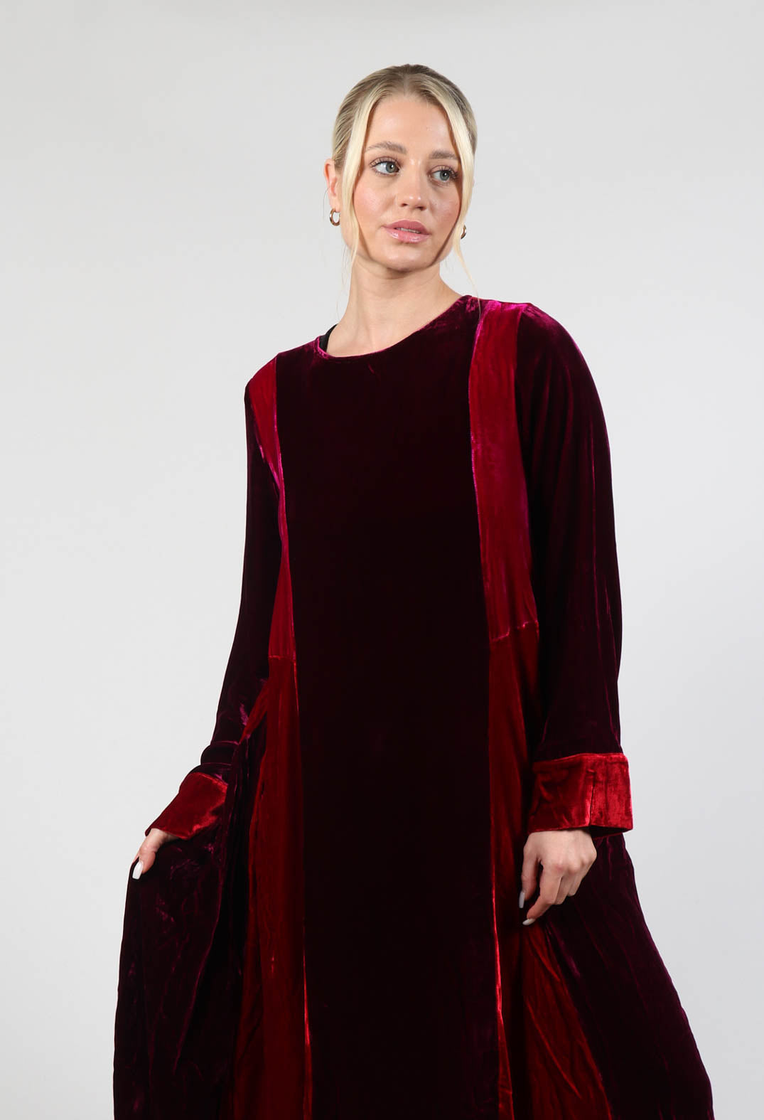 Valentina Trio Dress in Bordeaux