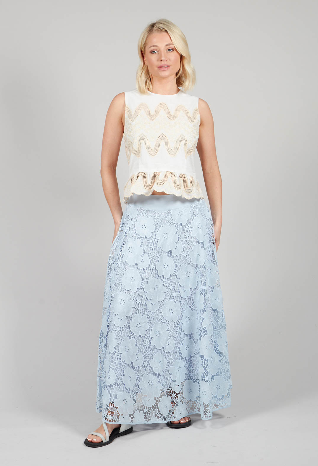 Vanessa Skirt in Bleu and Petr