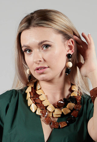 Vela Small Ball Eardrop Earrings in Cream