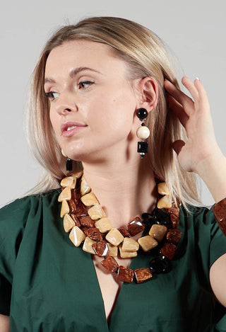 Vela Small Ball Eardrop Earrings in Cream