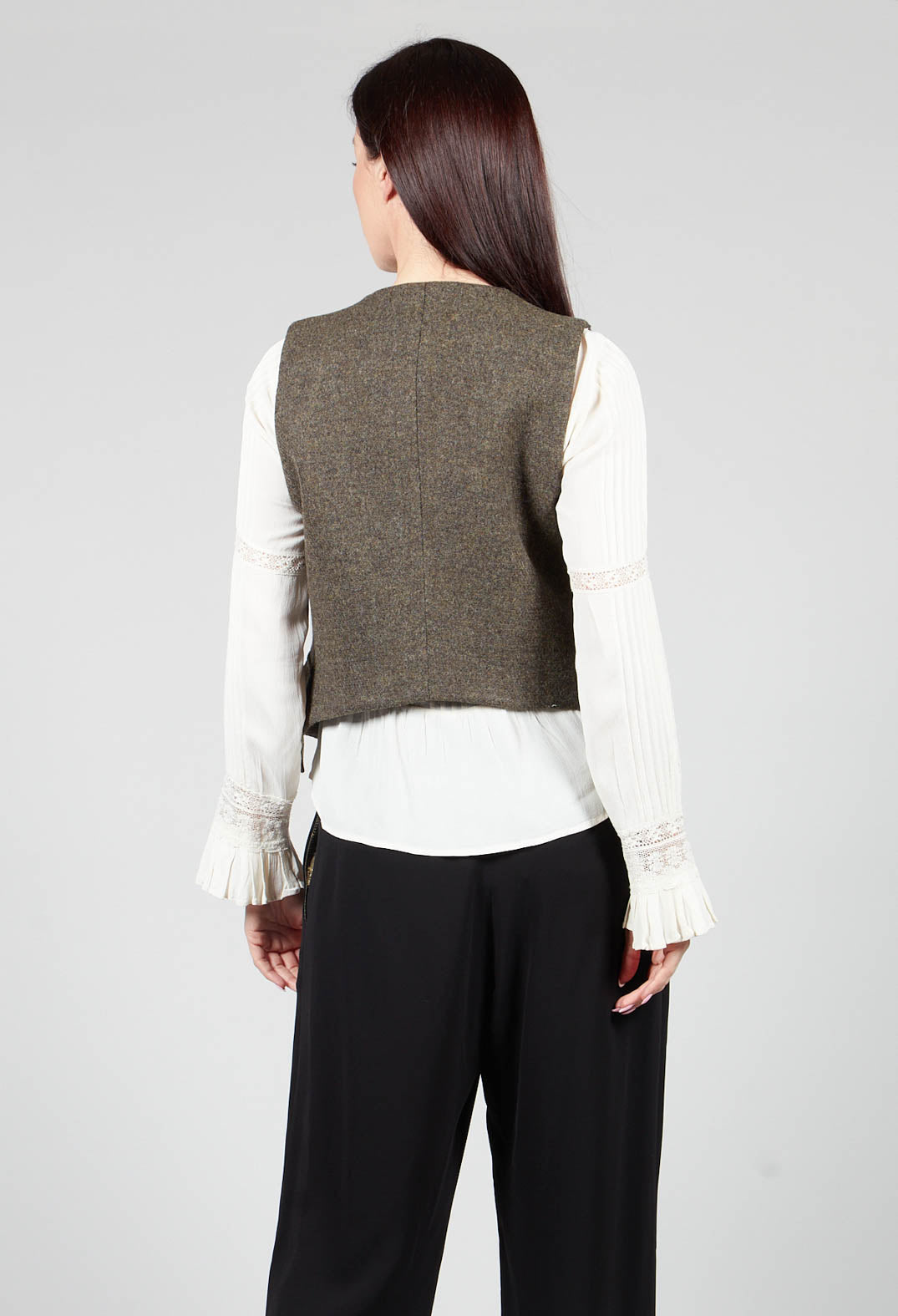 Verde Waistcoat in Grey Tweed