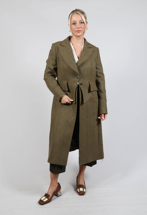 Verdi Midi Coat in Tweed