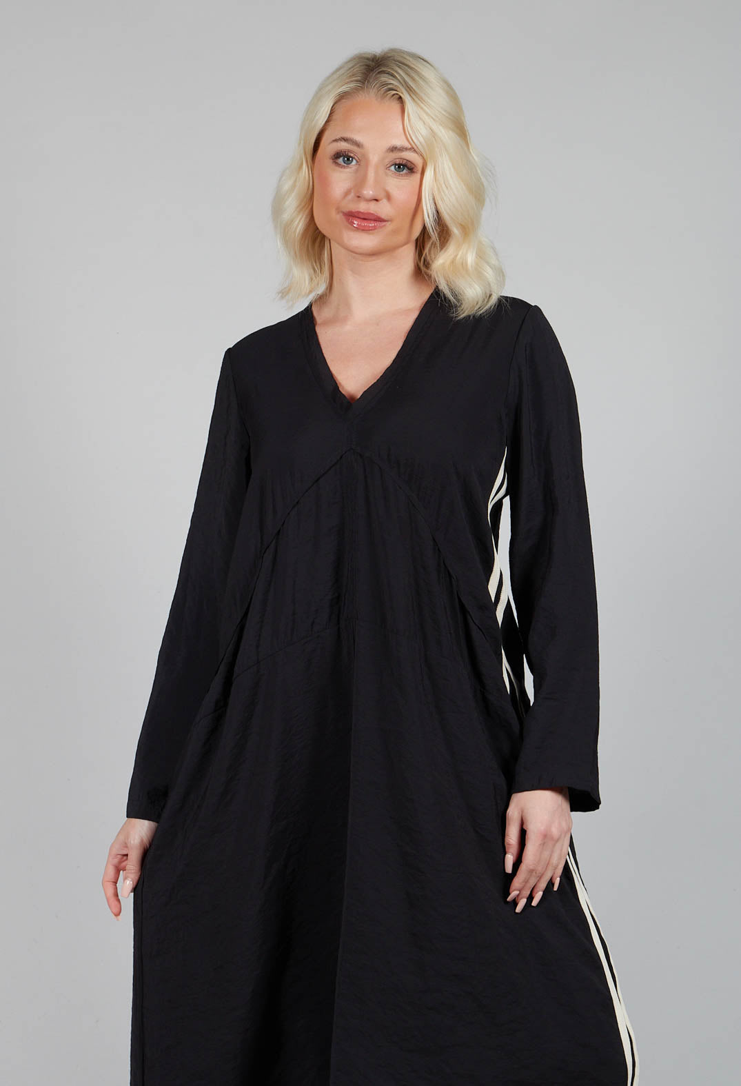 Vertical Stripe Dress in Black Vertical Stripe Dress in Black