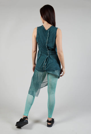 Vest with Silk Accent in Tulip Cloud