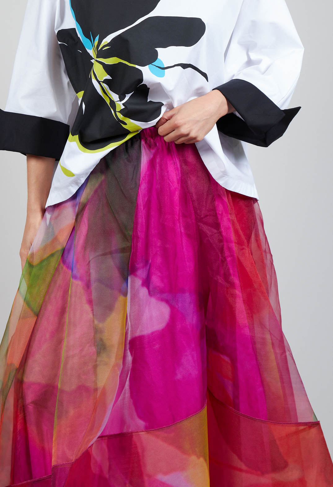 Vibrant Tulle Skirt in Fuschia