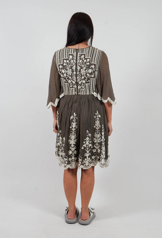 Short Flare Dress in Olive
