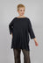 Loose Jersey Top with Open Back in Dark Charcoal