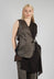 Waistcoat with Drape in Rigato