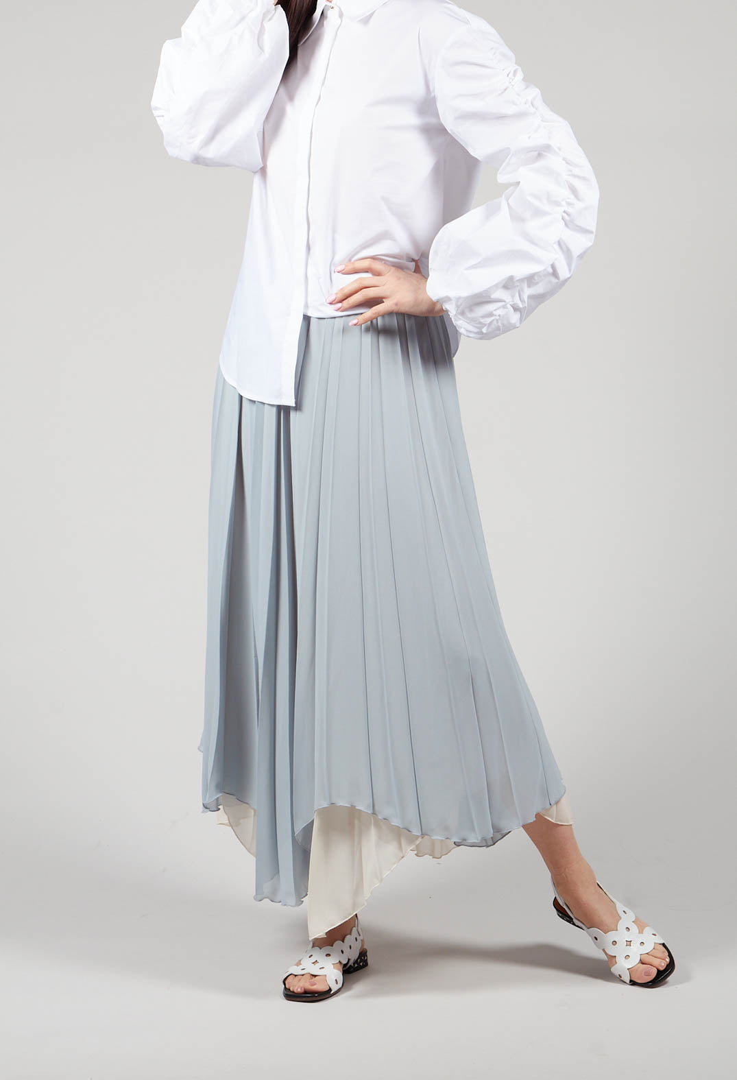 Waterfall Skirt in Blue Blizard