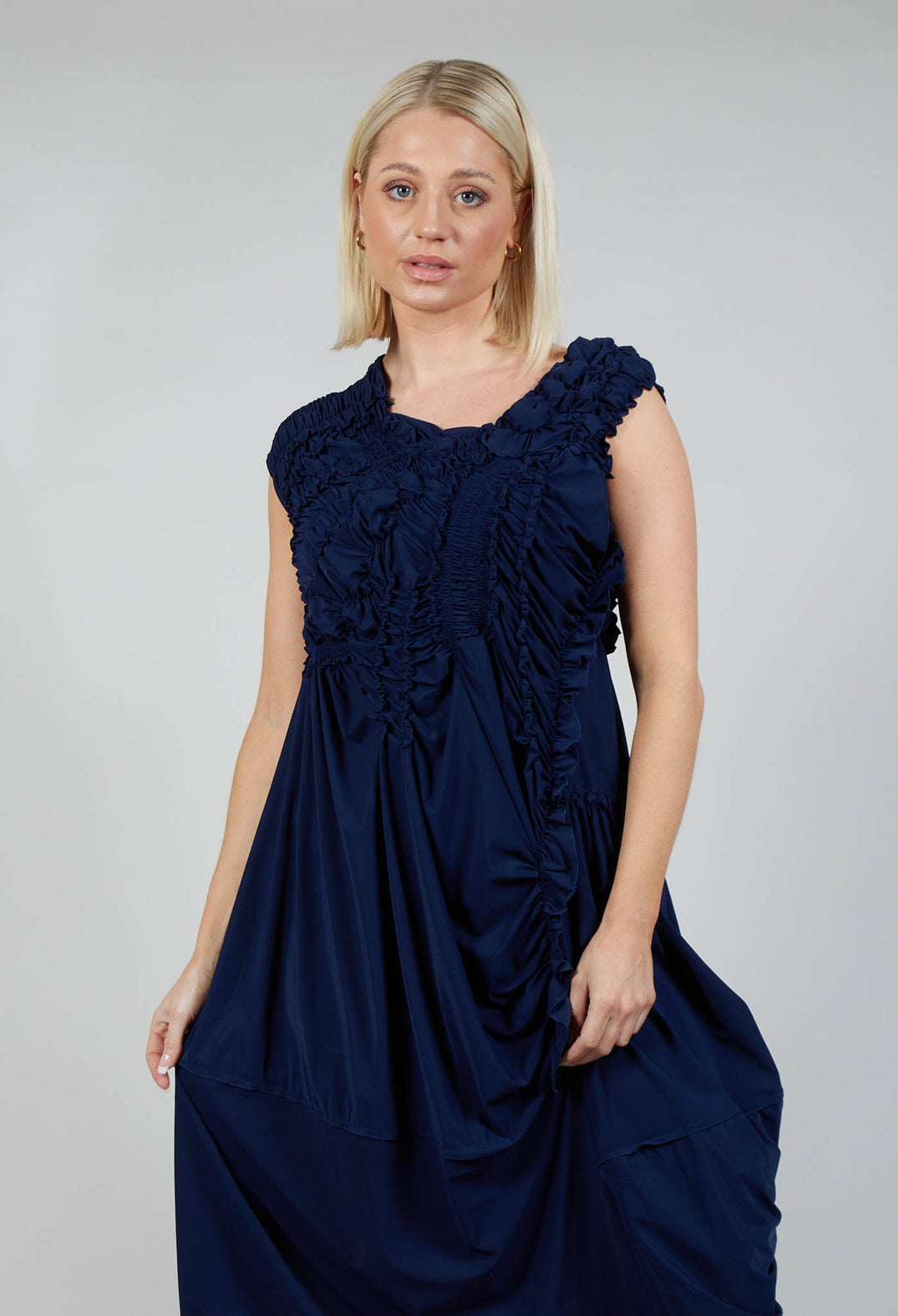 Whoosh Dress in Navy