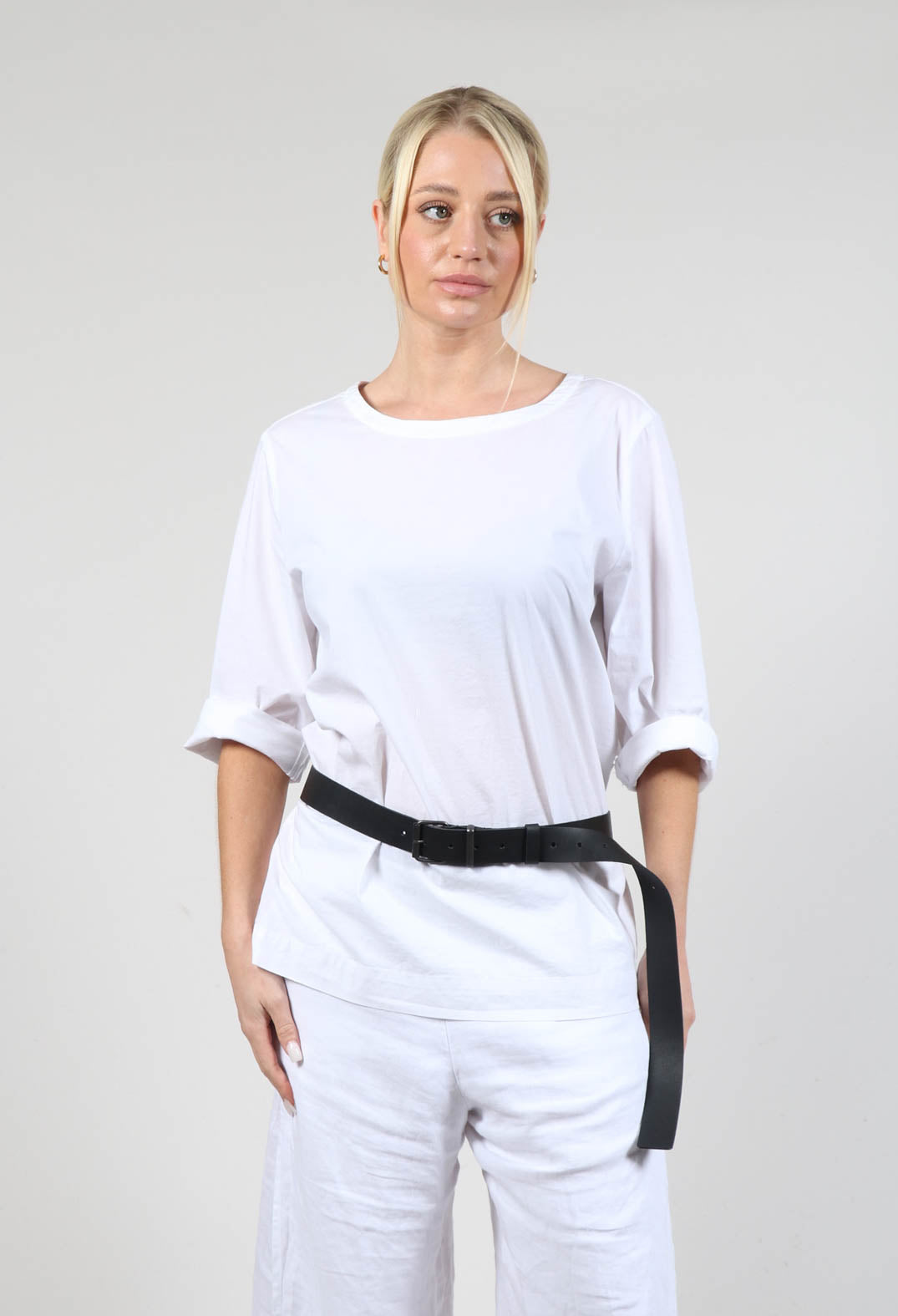 Wide Belt in Black Firm