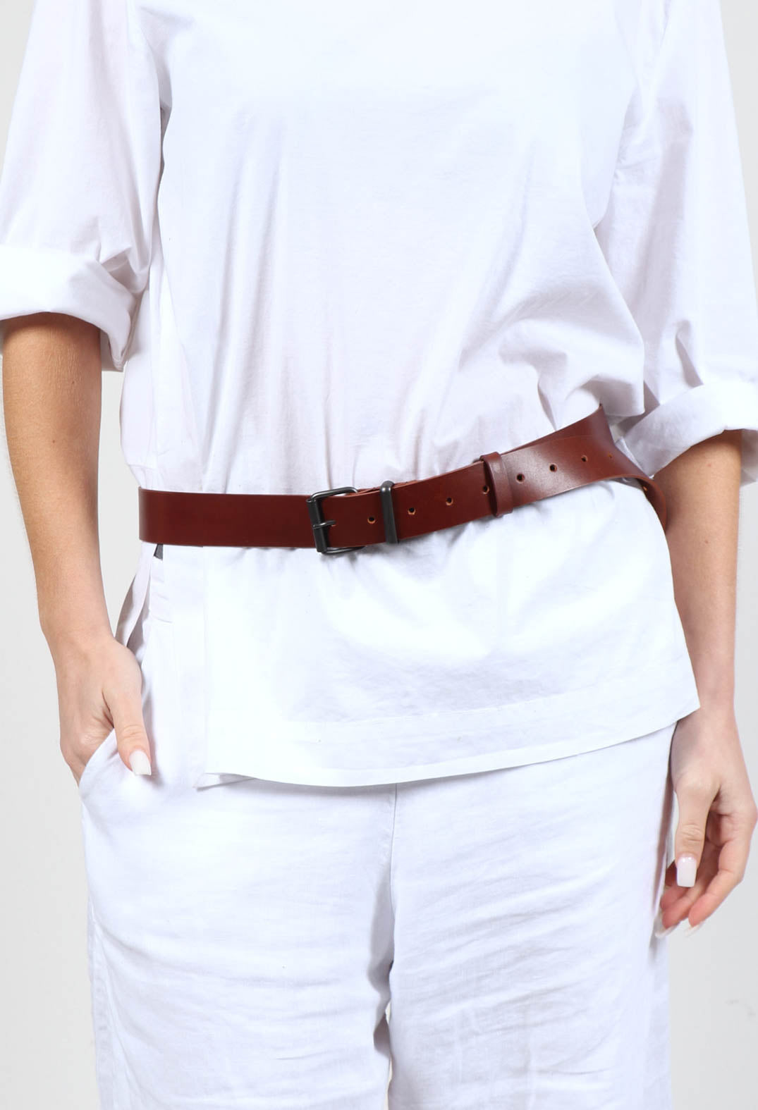 Wide Belt in Cinnamon