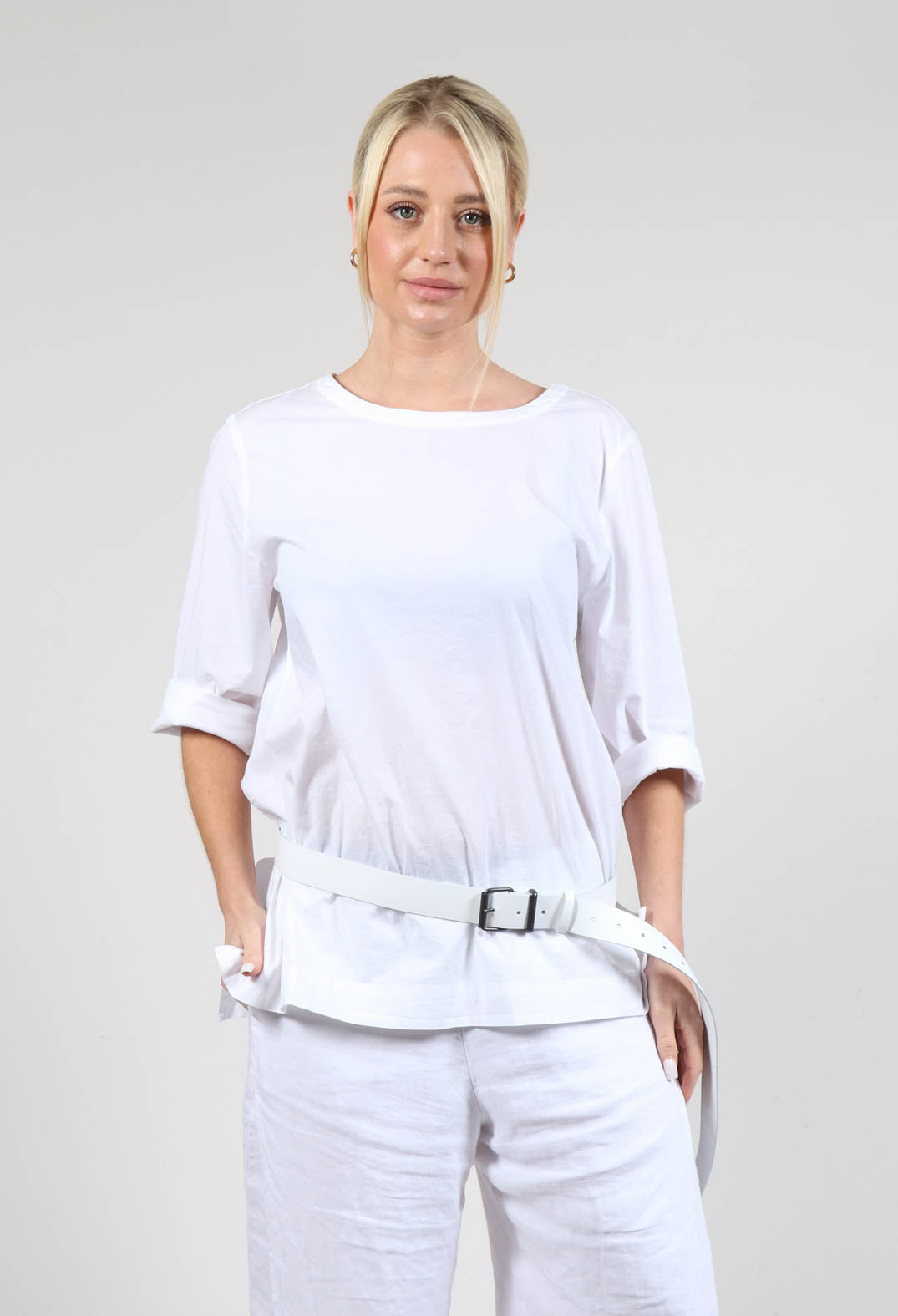 Wide Belt in White