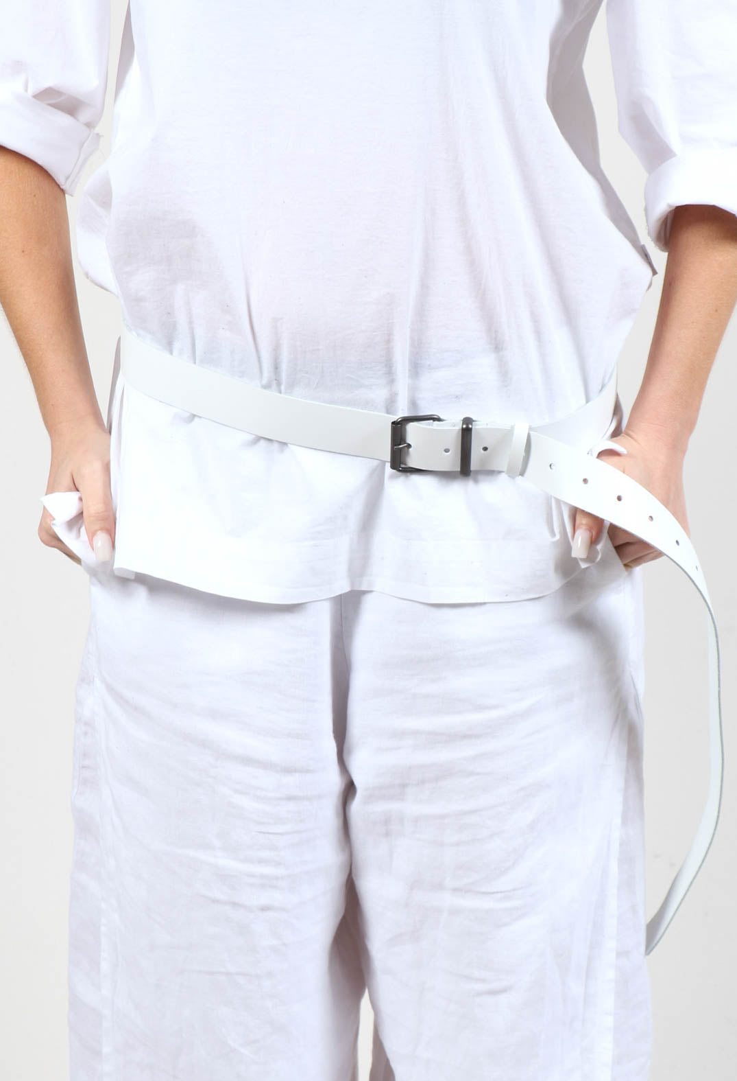 Wide Belt in White