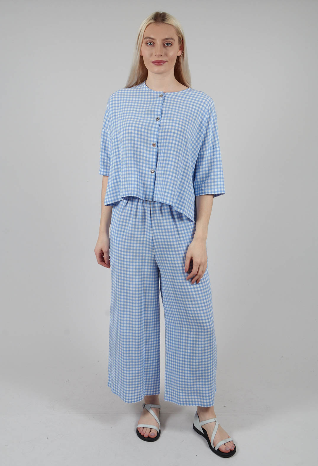 Wide Fit Trousers in Sky