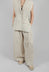 Wide Leg Linen Trousers in Naturale