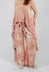 Wide Leg Linen Trousers in Sand