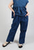 Wide Leg Straight Trousers in Marine Blue