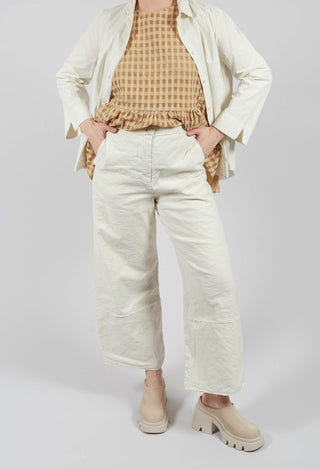 Wide Leg Trouser in Chalk