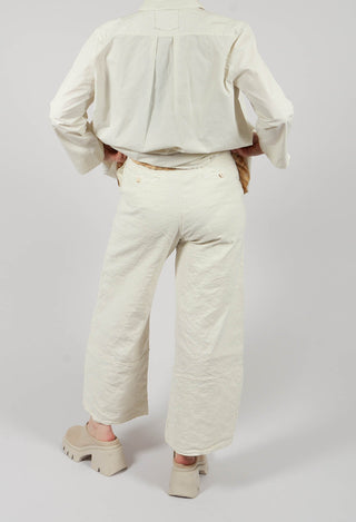 Wide Leg Trouser in Chalk